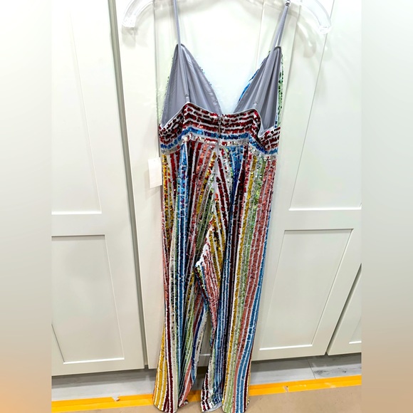 Multi color sequin tank top jumpsuit.New with tags.